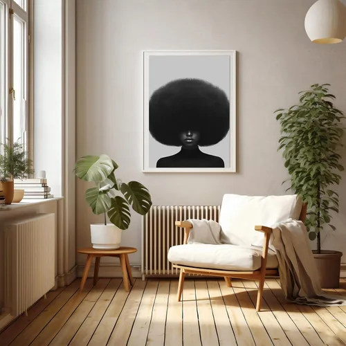 Vista 6 de Póster de personas negras, arte de mujeres afroamericanas, arte minimalista para mujer, impresión de mujer afro, obra de arte moderna, 16 x 24