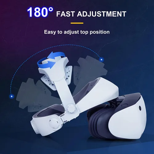 Vista 3 de Adjustable Head Strap (White) with Facial Interface and Forehead Cushion Pad for PSVR 2 VR Headset Balance Head Pressure & Relieve Forehead Pressure
