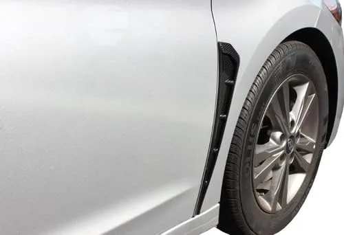 Vista 4 de 2 piezas ABS estilo R cubierta de ventilación lateral para guardabarros compatibles con Honda Civic 10ª generación 2016-2020, 2017 2018 2019