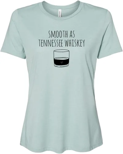 Vista 18 de Cute Women's Screen Printed Crew Neck Tee, Shirts With Sayings, Dusty Blue or Olive