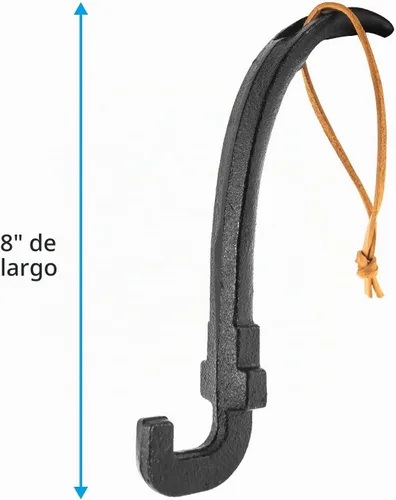 Vista 5 de AJinTeby Elevador de parrilla de hierro fundido universal para la mayoría de las parrillas de carbón, gas, compatible con parrillas BGE, se adapta a