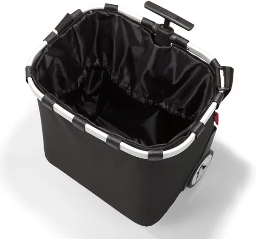Vista 6 de reisenthel Carrycruiser Black - Carrito de compras portátil con marco de aluminio resistente, correa para el hombro y bolsa interior de malla Negro
