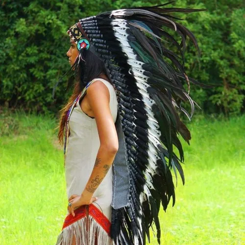 Vista 16 de Novum Crafts Tocado de plumas Inspirado en indios nativos americanos Elige