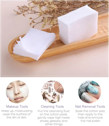 Vista 6 de 1000pcs maquillaje facial suave algodón almohadillas para la cara maquillaje eliminación