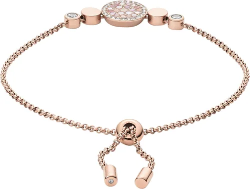 Vista 2 de Fossil - Pulsera de acero inoxidable para mujer, color oro rosa