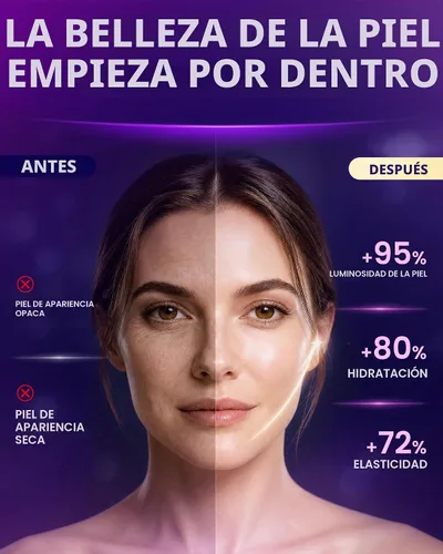 Vista 3 de Péptidos de colágeno múltiple 2,000 mg con biotina y ácido hialurónico