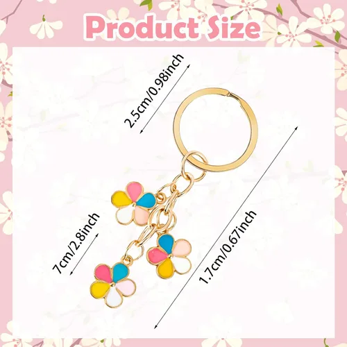 Vista 5 de 2 llaveros lindos para mujer, pequeños dijes para mochilas para niñas, llavero para accesorios de bolso