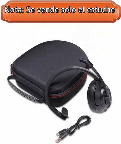 Vista 8 de LTGEM - Funda rígida para auriculares Bluetooth BlueParrott B450-XT/B350-XT/S650-XT/B550-XT y JLab Go Work Gen 2 con cancelación de ruido, bolsa