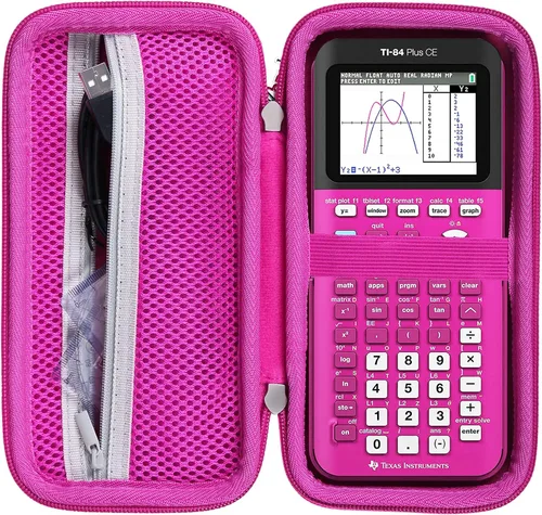 Vista 14 de Khanka Funda Stroage para Texas Instruments TI-84 Evo/TI - 84 Python/TI-83 Plus/TI-84 Plus/TI-84 Plus CE Calculadora gráfica a color, solo funda