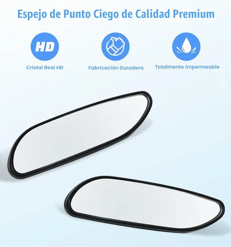 Vista 2 de LIBERRWAY Espejo gran angular sin marco, ajustable hacia arriba y hacia abajo, espejo retrovisor convexo de vidrio HD, para automóvil, SUV