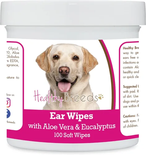 Vista 195 de Healthy Breeds Affenpinscher Toallitas de limpieza de oídos con aloe y eucalipto para perros, 100