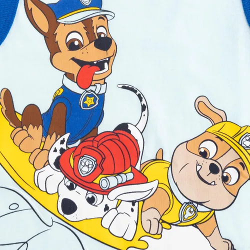Vista 3 de Paw Patrol Nickelodeon Marshall, Rubble and Chase, paquete de 2 camisetas sin mangas para niños pequeños y pequeños, gris/blanco