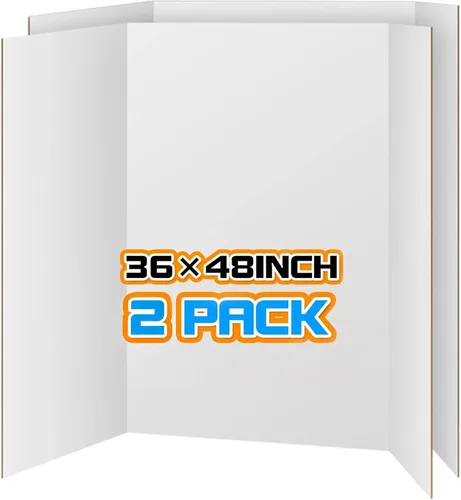 Vista 9 de WINTS 36" x 48" Large Trifold Poster Board,2 Pack Black Corrugated Project Boards for Science Fair, School Projects,Photo Displays