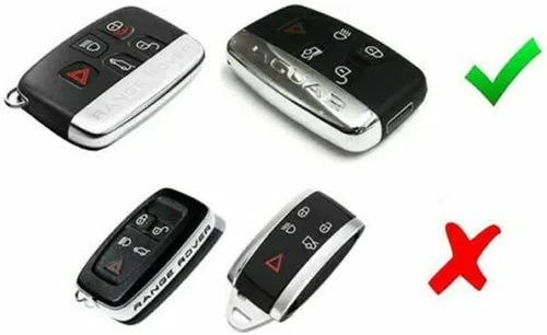 Vista 5 de Carcasa para llave de coche, color rojo con acabado de fibra de carbono, compatible con Range Rover Evoque Velar Discovery LR4 Land Rover