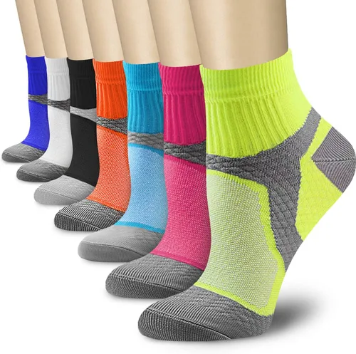 Vista 11 de CHARMKING Calcetines de compresión para mujeres y hombres, circulación de 15 a 20 mmHg, lo mejor para atletismo, correr, ciclismo, enfermera, uso