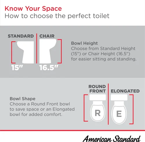 Vista 6 de American Standard 612AA001.020 Compact Cadet 3, inodoro de una pieza con asiento de cierre lento y anillo de cera, parte delantera alargada, Blanco