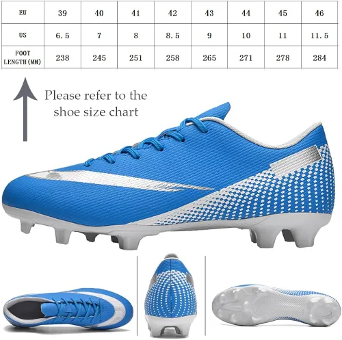 Vista 2 de Aiqzsh Zapatos deportivos de fútbol para hombre, zapatos de fútbol profesionales transpirables para deportes al aire libre, correr, competición