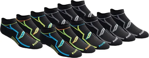 Vista 10 de Saucony Calcetines invisibles Rundry Bolt Performance para hombre, disponibles en tallas M-XXL (6, 12, 18 pares)
