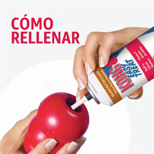 Vista 6 de Juguete masticable clásico Kong para perros - Juguete de buscar y masticar para perros - Capacidad para rellenar con premios y rebote errático