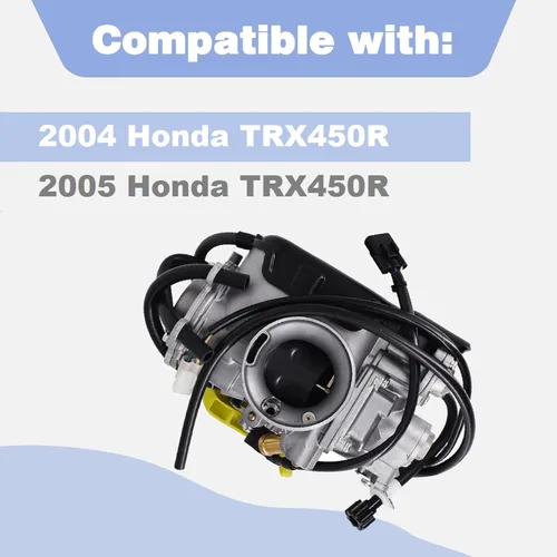 Vista 2 de Carburador para Honda TRX450R TRX 450R 2004 2005 El ensamblaje de carburador reemplaza a 16100-HP1-673