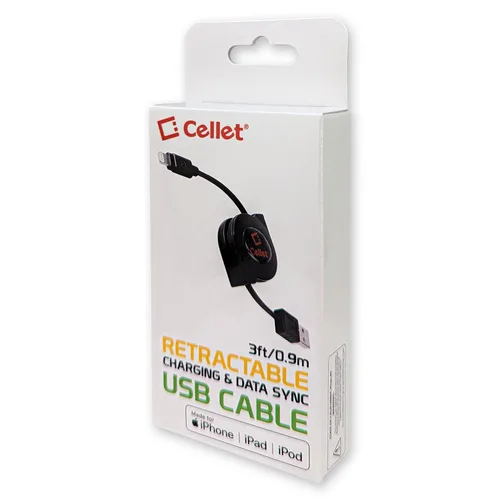 Vista 9 de Cable Lightning retráctil para iPhone, cable de carga compatible con Apple iPhone 14 Pro Max Plus mini 13 12 11 Xs Xr X SE 8 7 6 5 iPad Pro Air Mini