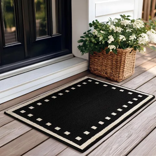 Vista 19 de GRANNY SAYS Tapete para puerta, de 32 x 20 pulgadas, tapete de bienvenida para exteriores, antideslizante, absorbe la suciedad para la entrada