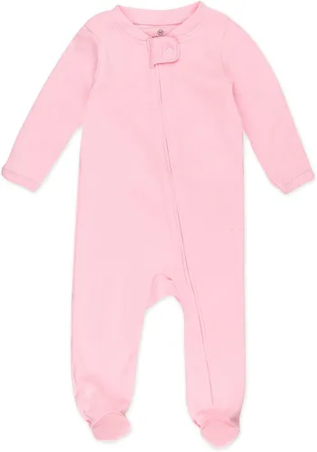Vista 17 de HonestBaby Baby-Boys Classics Sleep & Play Footed One-piece Pajama Sleeper 100% Organic Cotton Raya Negrita Rojo Blanco Blu