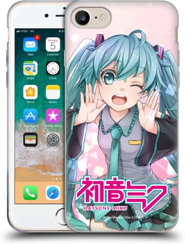 Vista 122 de Head Case Designs Licencia Oficial Hatsune Miku Gráficos Lindos Carcasa de Gel [Protección de Grado Militar] Compatible con Apple iPhone 7