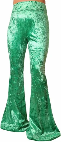 Vista 112 de ShopMyTrend - Pantalones de yoga largos con piernas anchas y acampanadas estilo palazzo, con cintura alta, para mujer