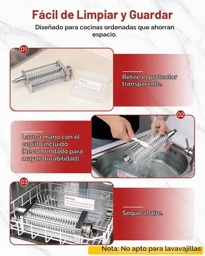 Vista 7 de Accesorio ablandador de carne de acero inoxidable de 3 ajustes