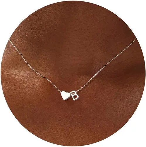Vista 50 de Turandoss Mothers Day Gifts for Mom Wife - Dainty 18K Gold Plated Heart Initial A-Z Pendant Necklace Trendy Jewelry Heart Necklaces Birthday Mothers