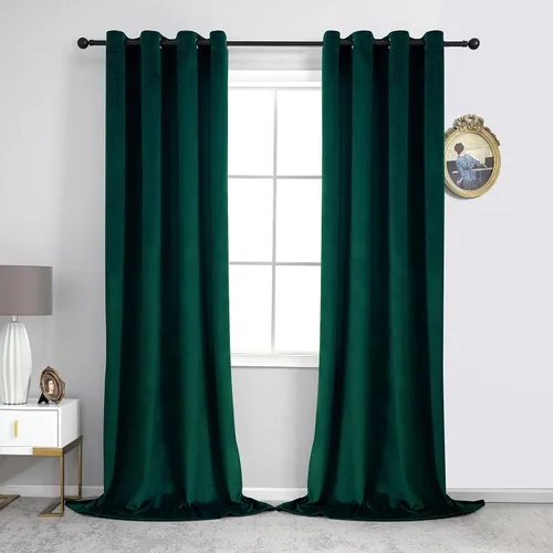 Vista 19 de VANASEE Cortinas de terciopelo gris oscuro para dormitorio, 63 pulgadas de largo, cortinas opacas para oscurecer la habitación, cortinas