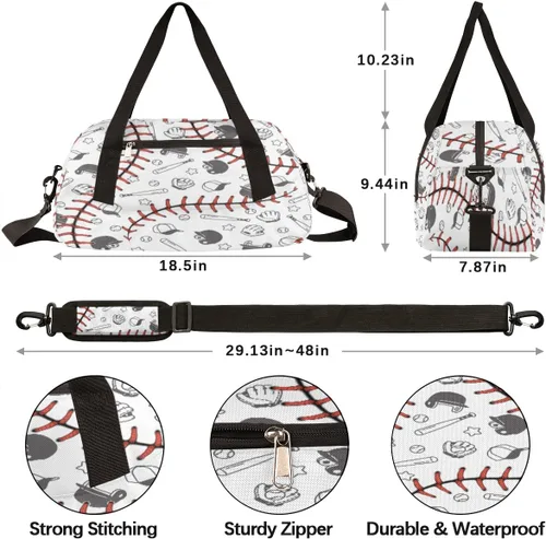 Vista 4 de Bolsa de lona para niños, bolsa de gimnasio deportiva para niños, niñas y adolescentes, bolsa de mano para el fin de semana, bolsa de viaje