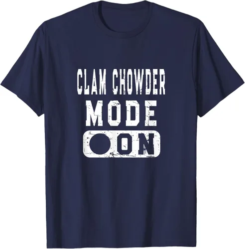 Vista 26 de Clam Chowder Mode On - Camiseta de broma de sopa de almejas, Negro