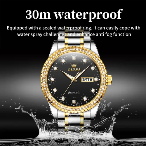 Vista 8 de OLEVS Reloj mecánico para hombre ahueca hacia fuera impermeable reloj de cuerda automático para hombres