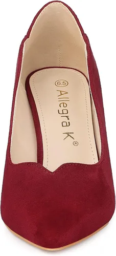 Vista 4 de Allegra K Zapatos de tacón de aguja puntiagudos para mujer