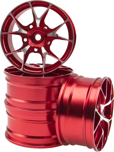 Vista 8 de ShareGoo - Llantas de metal – Bujes hexagonales de 0.472 in, llantas de rueda RC Drift On-Road Racing Touring 1/10, compatibles con HSP, Tamiya