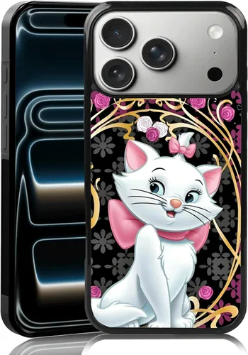Vista 28 de Elegante funda de teléfono con diseño de gato Marie compatible con iPhone 11, funda de encaje dorado para iPhone, a prueba de golpes, rosa fucsia