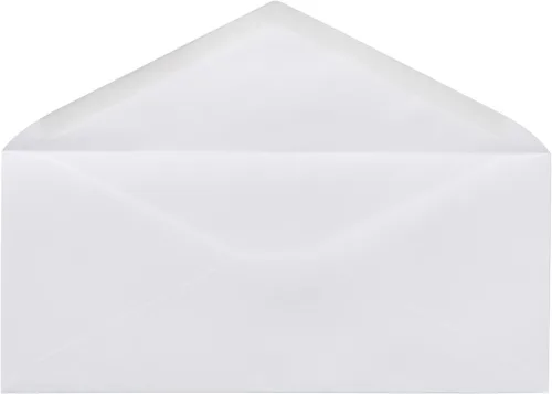 Vista 2 de Amazon Basics Sobres de cartas de negocios #10 con sello engomado, paquete de 500, sin tinte