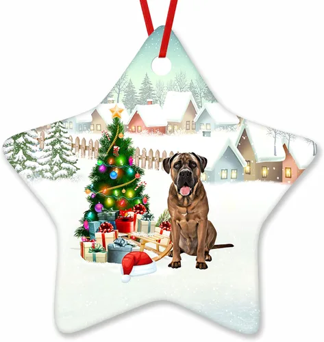 Vista 81 de Prezzy Airedale Terrier - Adorno para decoración de árbol de Navidad, regalos lindos para amantes de los perros, para familiares y amigos, nuevo