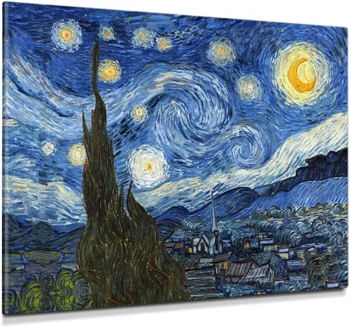 Vista 100 de Serie de pinturas de Vincent Van Gogh (favoritos). Reproducción de arte clásico de Van Gogh, impreso en lienzo, Algodón, Almond Blossom, 16x20
