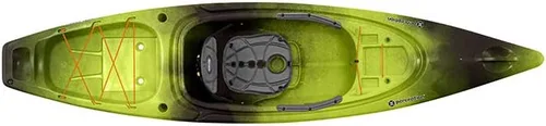 Vista 9 de Perception Sound 10.5 Siéntate dentro del kayak para pesca y diversión Dos soportes para cañas Almacenamiento trasero grande Dapper