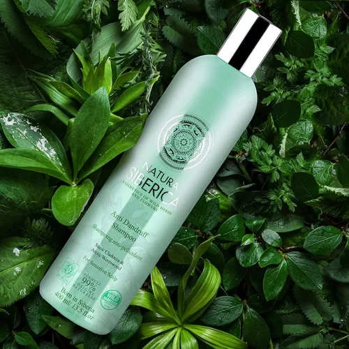 Vista 4 de NATURAL & ORGANIC Champú para el cabello "Caspa" para cuero cabelludo sensible con musgo de roble, ajenjo ártico, extractos de hierbas orgánicas