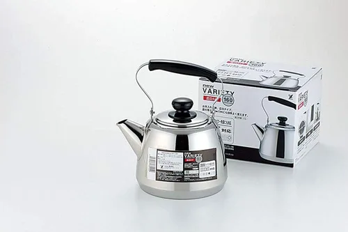 Vista 2 de Yoshikawa YH8094 - Tetera japonesa de boca ancha de 0.7 galones (2.3 L) color plateado