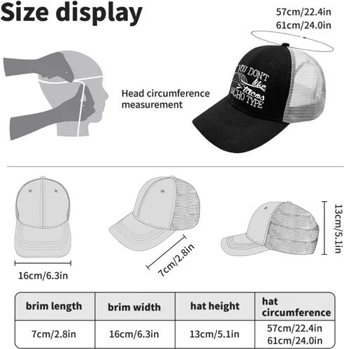 Vista 4 de devor Baseball Caps If You Don't Like Tacos I'm Nacho Type Dad Hat for Women Graphic Hats Adjustable