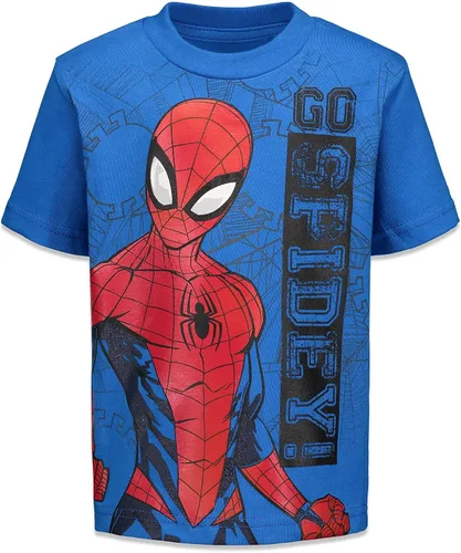 Vista 5 de Marvel Avengers Black Panther Captain America Iron Man Hulk Hulk Hulk Paquete de 4 camisetas de manga corta