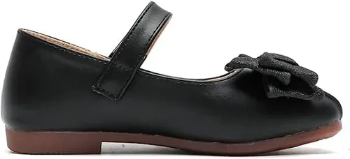 Vista 4 de kkdom Vestido de niña Mary Jane Zapatos planos de ballet para niñas pequeñas, zapatos de princesa, zapatos de fiesta escolar