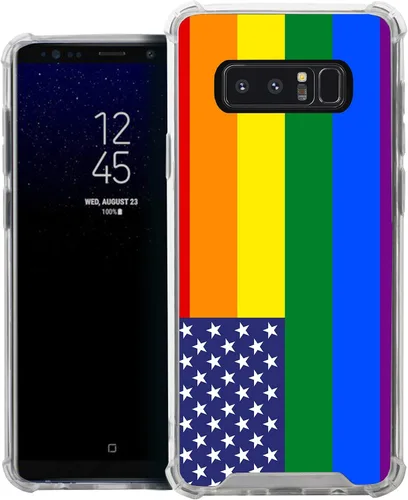 Vista 17 de CasesOnDeck Funda compatible con [Samsung Galaxy Note 8] Note 8, funda delgada y transparente de poliuretano termoplástico flexible con protección