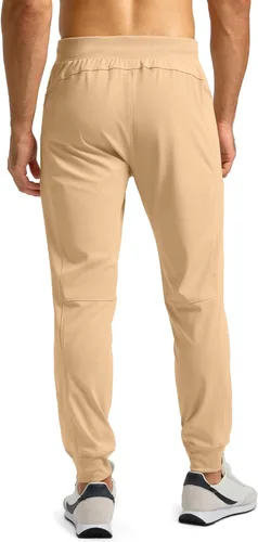 Vista 3 de G Gradual Pantalones deportivos para hombre con bolsillos con cremallera, elásticos, cónicos, pantalones deportivos para hombre, entrenamiento
