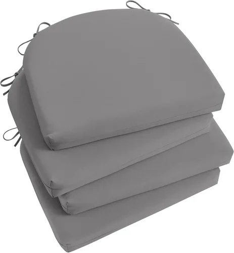 Vista 29 de Basic Beyond Juego de 4 cojines para sillas de exterior, cojines de exterior para muebles de patio, cojines resistentes al agua para sillas de patio
